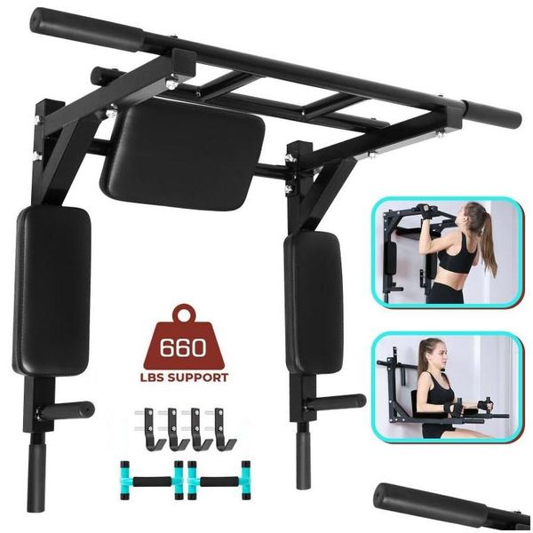 Barres horizontales murales Pl Up Bar Power Tower Mti-Grip Dip Stand Chin Exercice Gyms Tal Barstal Drop Delivery Sports de plein air F Dhpzw