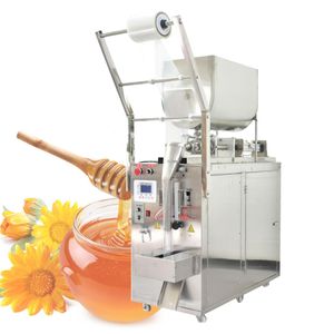 Machine de remplissage de mélange de pâte pneumatique horizontale pâte liquide double usage Sauce au piment fort Machine de remplissage de Sauce au miel visqueux