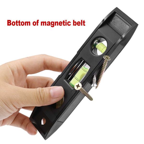 Règle horizontale 3 niveaux à bulle, coque ABS magnétique, Mini outil Portable de poche, machines de mesure ler