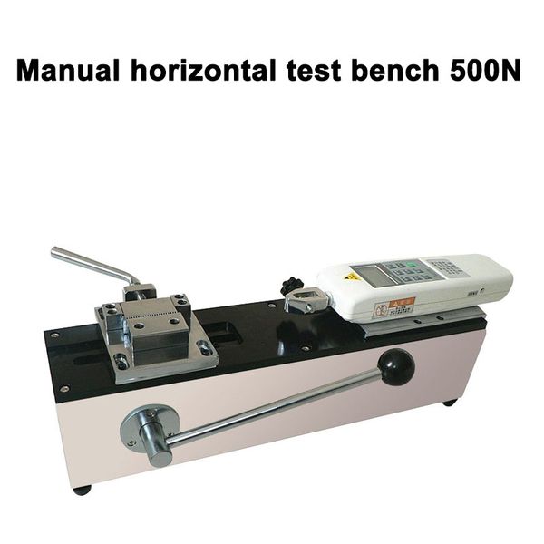 Machine d'essai de traction horizontale Harness Terminal Pull Tester Machine HPH Outil d'essai de traction manuel Affichage numérique horizontal Jauge de force Banc d'essai 500N