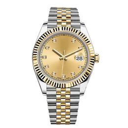Horloges Montre Relojes de pulsera para mujer Bisel estriado de 31 mm Acero inoxidable 904L Pulsera jubileo Reloj mecánico automático luminiscente Relojes de diseñador para hombre
