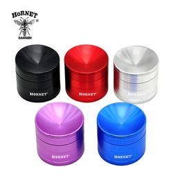 Hornet Merk 4 Stuk CNC Aluminium Herb Grinder Concave Top Spice Grinder Tabak Crusher Handmolen Miller