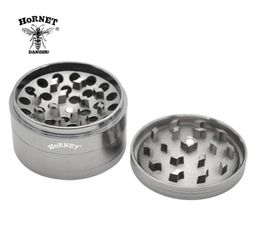 Hornet Concave Herb Grinder 4 parties 63 mm Grider en alliage de zinc Metal Spice Grinder Herb Chromium Herb Crusher6079322