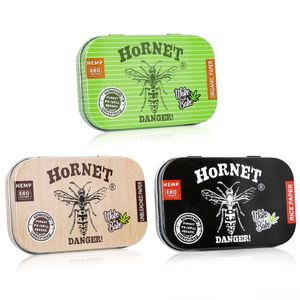 HORNET Patroon Rook Metalen Tin 20*64*10 MM Tabak Stash Jar Case voor Papier Tips Tabak opslag Geur Proof Roken Accessoires