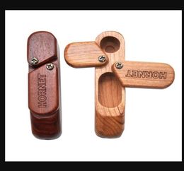 Pipe de bois de santal rouge Hornet avec boîte de rangement double tuyau en bois rotatif 8534867