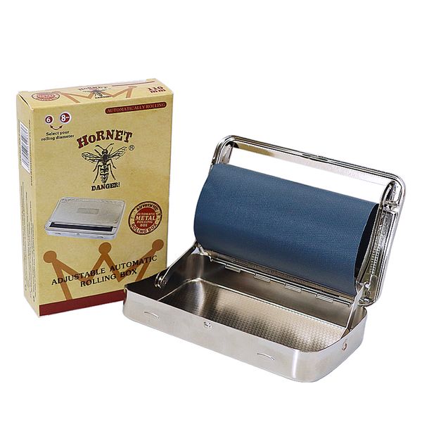 Máquina enrolladora de cigarrillos Hornet Silver de 110 mm para caja de almacenamiento de tabaco de papel con caja al por menor al por mayor