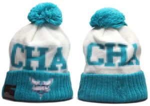 Hornets Bons Charlotte North American Basketball Team Side Patch Winter Wool Sport Knit Hat Skull Caps A0