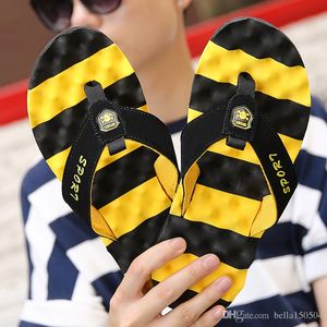 Hornets Slippers Nieuwe Camouflage Mannen Strand Flip Flop Casual Summer Beachcflat Massage Flippers Groothandel Schoenen Slippers Sandalen