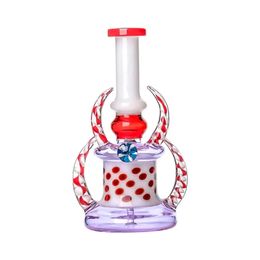 Horns Glass Water Pipe en verre Dabrig avec un joint de 14,5 mm.