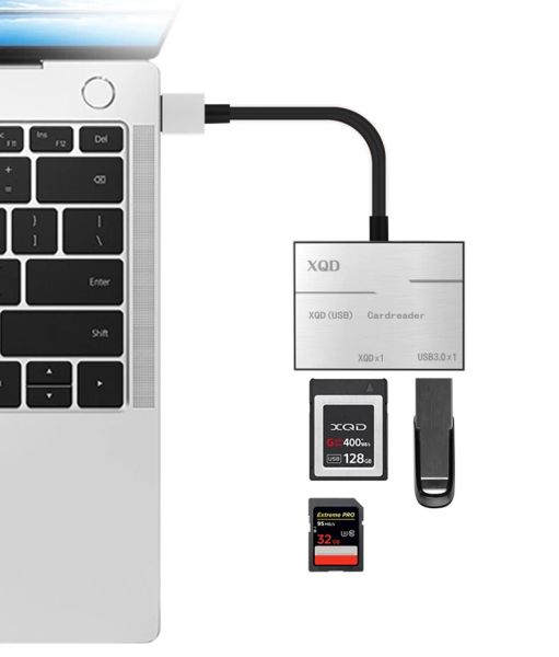 Hornos USB 3.0 XQD Lector de tarjetas SDHC SD Tarjeta USB USB Memory Reader Transferencia para la serie Sony M/G para Windows/Mac OS Computer PC