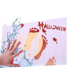 Horrible Mat de sol Halloween Water Turns Red Footmat Bloody Bath Mat intéressant 12267950