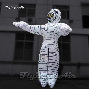 Afschuwelijke Halloween-figuurmodel gigantische opblaasbare mummie-zombieballon met LED-licht voor tuindecoratie