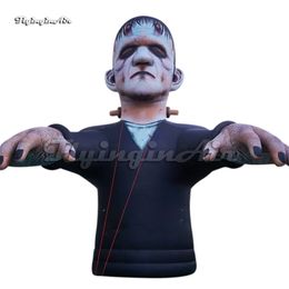 Afschuwelijk groot opblaasbaar Frankenstein-monster Halloween-zombiemodel voor buitentuindecoratie