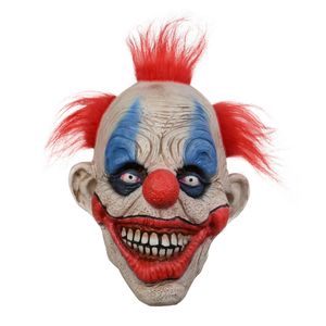 Horrible masque de clown effrayant réaliste pour le masque de visage de fête de festival d'Halloween X3UC