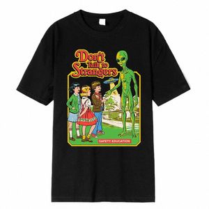 Horror Comic Serie D'T Praat Met Vreemden Veiligheid Educati Mannen T-shirts Fi Cott Shirt Losse T-shirt Zomer Zachte t-shirt R3Qu #