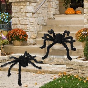 Horreur géant noir en peluche araignée Halloween fête décoration accessoires enfants enfants jouets maison hantée décor