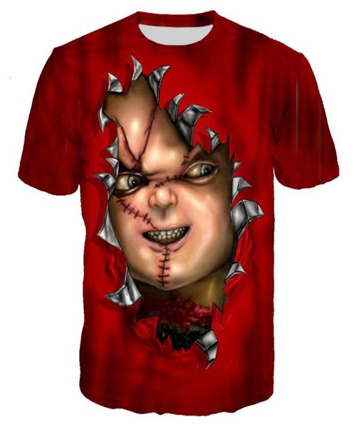 Película de terror Chucky T Shirt 3d Print Tshirt Cool Men Women Casual Streetwear Hip Hop Ropa Hombre 2020 Ropa Harajuku Tops1106093