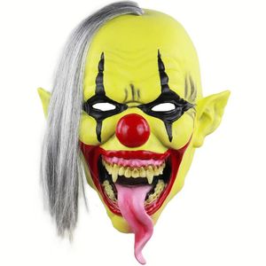 Horror Scary Cosplay asesino Payaso Máscara Disfraz de Halloween Fiesta Prop Mascarada Joker Máscara de látex cara completa de goma pennywise Máscaras horribles 13 estilo