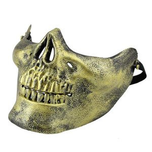 Horror Skull Halloween Scary Skeleton Masquerade Mask Adult Lower Half Face para fiesta de baile Cosplay Props Suministros festivos