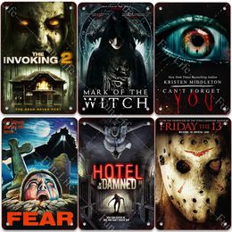 Horror Vintage Movies Metal Painting Wall Art Stickers voor Pub Bar Club Home Wall Room Decoratie Retro Mtal Sign Plaque W33 30x20cm 1602