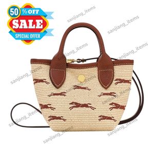 Horse Broidered Plaw Sac Femmes Sacs de seau de bobe à corps croisé Logo Broderie Tovening Tail Vanage à main Sacs de panier 2024 Nouveaux bacs Shopping Bourse Purse Purse Cosmetic