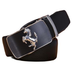 Horse Men Belt Luxury 180cm STRAP HIGHE FIBER Cuir Fibre Cuir automatique Boucle plus taille 140 cm 150 160 Blanc 170 240401