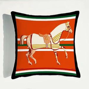 Cheval imprimé animaux drôle housse de coussin décoratif maison canapé chaise siège de voiture ami enfants chambre cadeau taie d'oreiller jeter