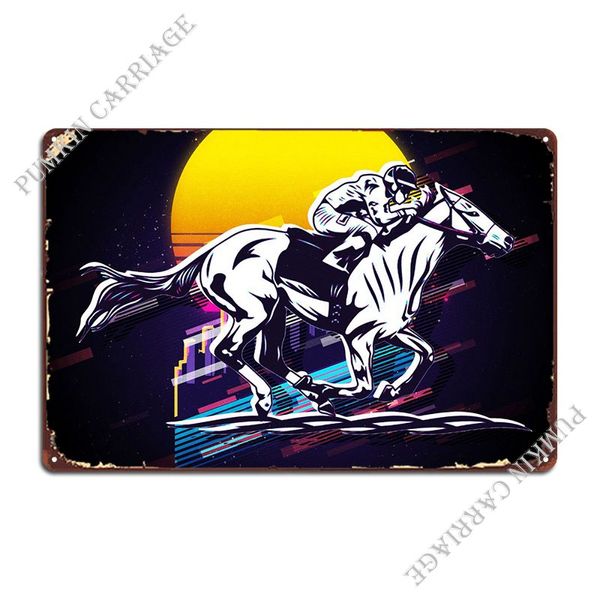 Horse Racing Metal Sign salon Room Wall Decorma Cinema Garage Tin Sign Poster