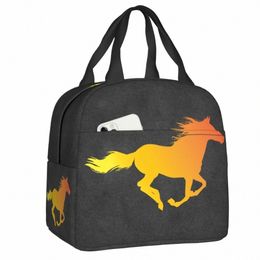 cheval course sacs à lunch isolés pour les femmes étanche équitation cadeau chaud refroidisseur thermique boîte à lunch bureau travail école v5wT #