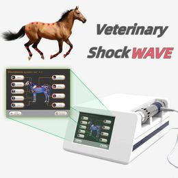 Máquina de fisioterapia de terapia de ondas de choque acústica veterinaria para caballos Equipo de terapia de ondas de choque extracorpóreas ESWT para dispositivo de tratamiento de alivio del dolor animal