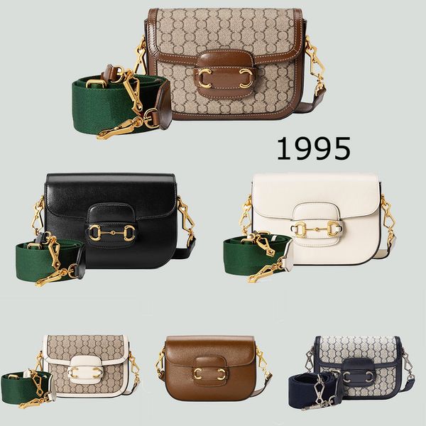 Horsebit 1955 Bolsa de sillín Bolsas de diseñador de hombro Bolsas de moda Bolsas de moda Bolsas de moda Mujeres Luxury Retro Luxury viene con correas de hombro desmontables bolsas