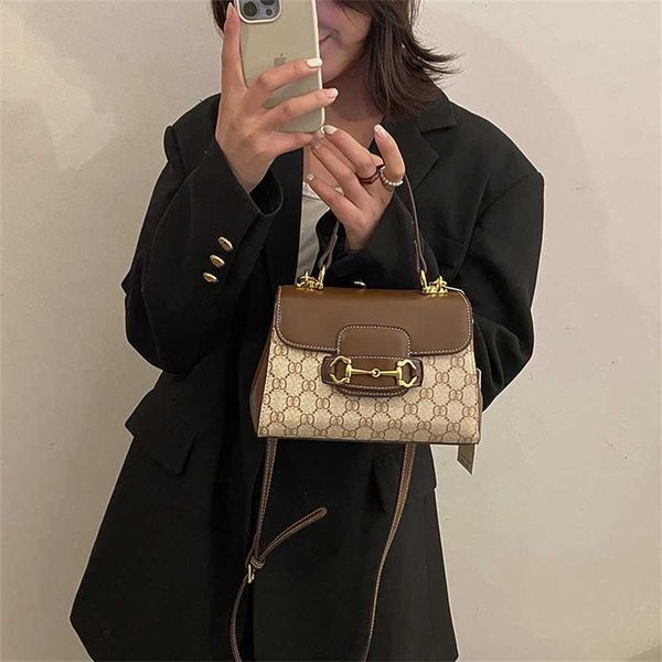 Hebilla de herradura diseño de bolso moda crossbody silla de montar vintage transmisión en vivo individual para mujer 70% de descuento en ventas en línea