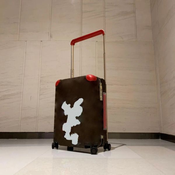 horzion 55 spinner valises marron voyage bagages dessin animé hommes femmes horizon 55 valise top qualité tronc sac aquarelle roue universelle polochon roulant bagages