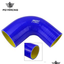 Slang klemmen PQY 22,5 51 mm6m 90 graden elleboogreductiemiddel Sile Pipe Turbo Intake blauw of zwart met binnenste gele pqysh902025qy druppel dhdkz