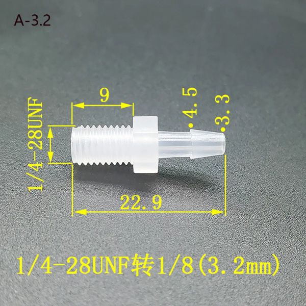 Adaptador de junta de manguera PP PPLA Válvula de plástico Tubo dispensador de subpacking de pegamento Conector de ajuste