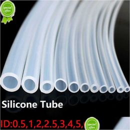 Tuyaux de tuyaux de tuyau de caoutchouc SIME transparent ID 0,5 1 2 3 4 5 6 7 8 9 10 mm OD Flexible Tube non toxique Clear Moup Metter Drop délivre dhyrf