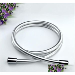 Hoses High Pressure Pvc Sier Black Smooth Shower Hose For Bath Handheld Head Flexible Hose9823329 Drop Delivery Home Garden Faucets Dhxkw