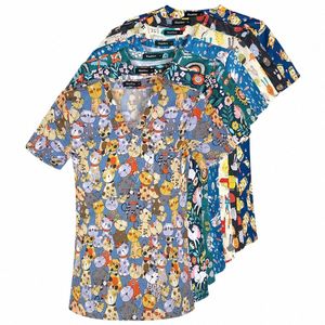 Ziekenhuis Dokter Print Scrubshirt Spa Carto Buiten Werkhygiëne Korte mouw Groothandelsprijs Hoge kwaliteit Medisch uniform Zacht M8bN#