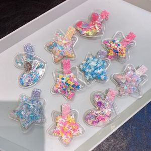 Accesorios para el cabello 1 pieza Clips de estrella de caramelo para niños lindos pasadores de princesa niña niño plástico dulce corazón brillante niños