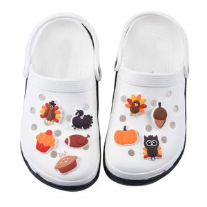 Heet 1 pc's Halloween Croc Shoe Charms Turkije Taart schoenen Decoraties Bracelet Accessoires Horror Pompoentruc of Treat