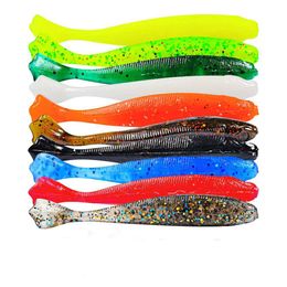 Hot 10 kleur zachte jelly lokaas drop shot vissen tackle aas jig peddel staart zinken zachte siliconen vissen lokt shad 7cm 2g k1642