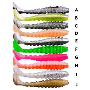 chaud 10 couleurs leurre en gelée souple drop shot matériel de pêche appât gabarit queue de pagaie naufrage leurres de pêche en silicone souple alose 7cm 3g K1638