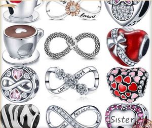Hot 100% Real 925 Sterling Silver Hangers Figuur acht Koffiekopje Kralen Fit Originele 3mm Armbanden DIY Sieraden Maken voor Vrouwen