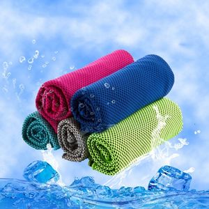HOT 100 pcs Cool serviette de refroidissement en plein air artefact serviette froide tissu froid séchage rapide enfants adultes sport serviette de glace 30 * 80 cm T50097