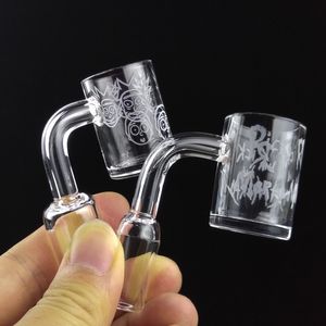 10mm 14mm 18mm Quartz Enail Clous sans dôme 45 ° 90 ° Mâle Femelle Joint Quart Banger Nail pour plates-formes pétrolières Bongs d'eau en verre