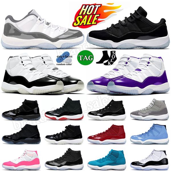 Hot 11s Chaussures de basket-ball J11 Jumpman 11 Hommes Formateurs DMP Gratitude Purple Space Jam Low Cool Grey 25e anniversaire Hommes Femmes OG Baskets Top Qualité DHgate Sports