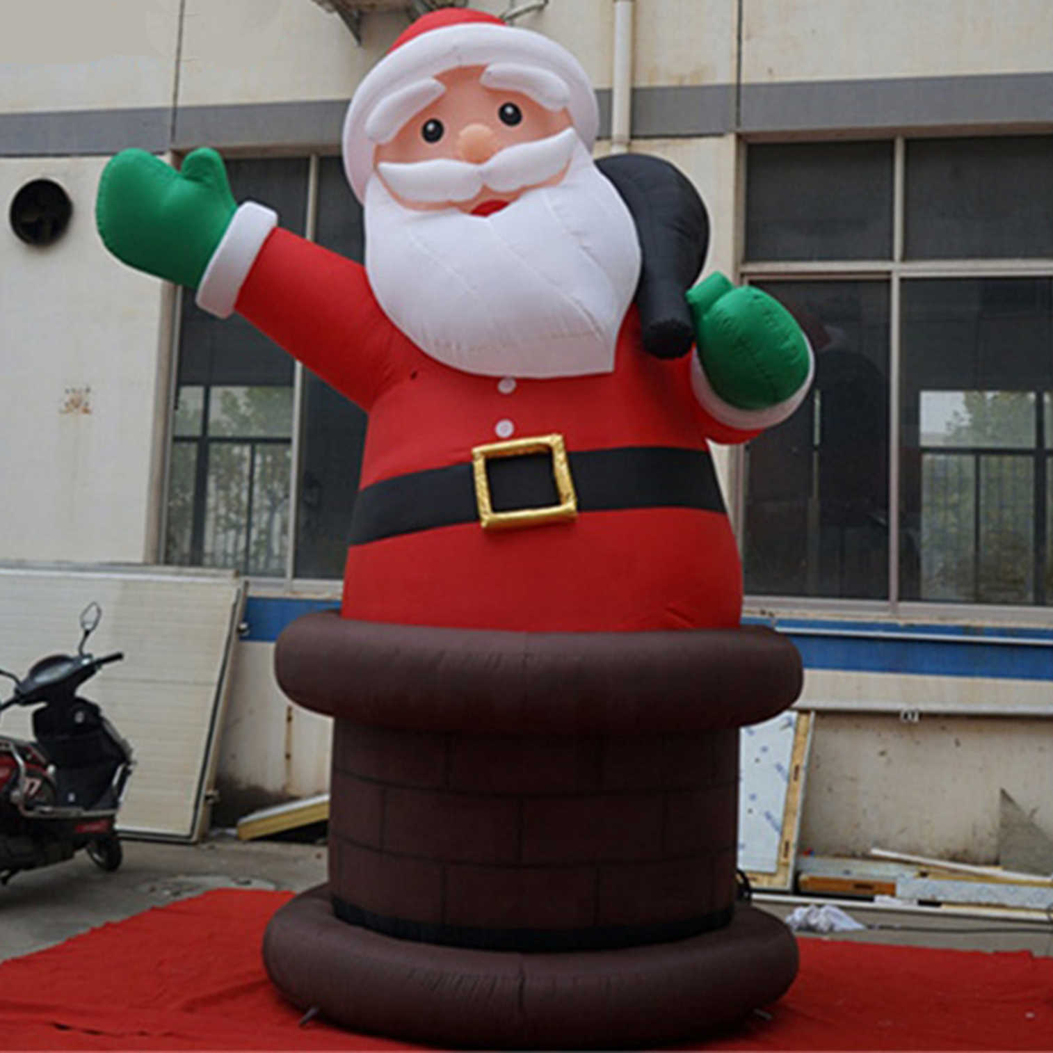 Heißes 13/20/26/33ft aufblasbares Weihnachtsmann-Modell für Weihnachtsfeier-Dekoration, riesiges aufblasbares Vater-Ballon-Spielzeug 1