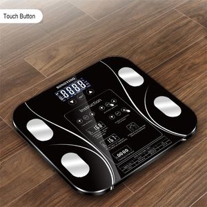 Index de carrosserie Hot 13 Échelle de pesée intelligente électronique Salle de bain graisse BMI Échelle numérique Poids humain MI Écailles LCD Affichage T200117