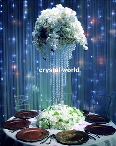 Heet! 13 Metalen Sliver Tall Wedding Flower Vasestand / Elegante bruiloft tafel bloemsteunen centerpieces voor decoratieve wedding tafel