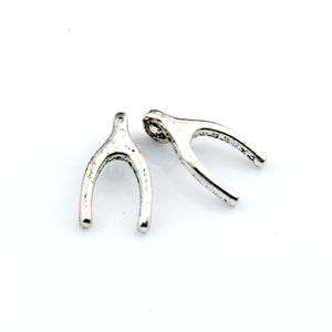 300 pièces pendentifs à breloques Wishbone en alliage d'argent ancien pour la fabrication de bijoux, boucles d'oreilles, collier et Bracelet 8.5x15.5mm A-638